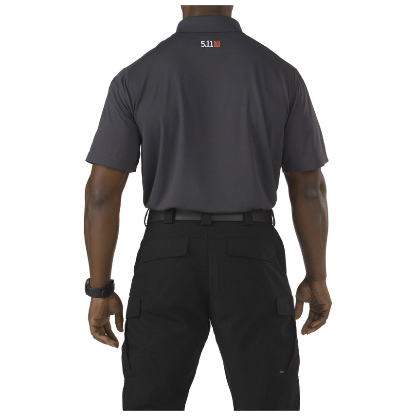 5.11 Tactical Corporate Pinnacle Short Sleeve Polo (71057) | FREE SHIPPING | The Pinnacle Short Sleeve Polo is a clean and professional men's polo ready for custom corporate branding on right or left chest, and Features a stylish and functional design. Moisture-wicking Sunglass loop at front placket Traditional 5.11® pen pocket at left sleeve Built from snag-resistant polyester