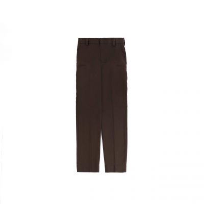 Worsted Wool Tropical Trouser in Tan (Self Sizer Plain Front) by Berle