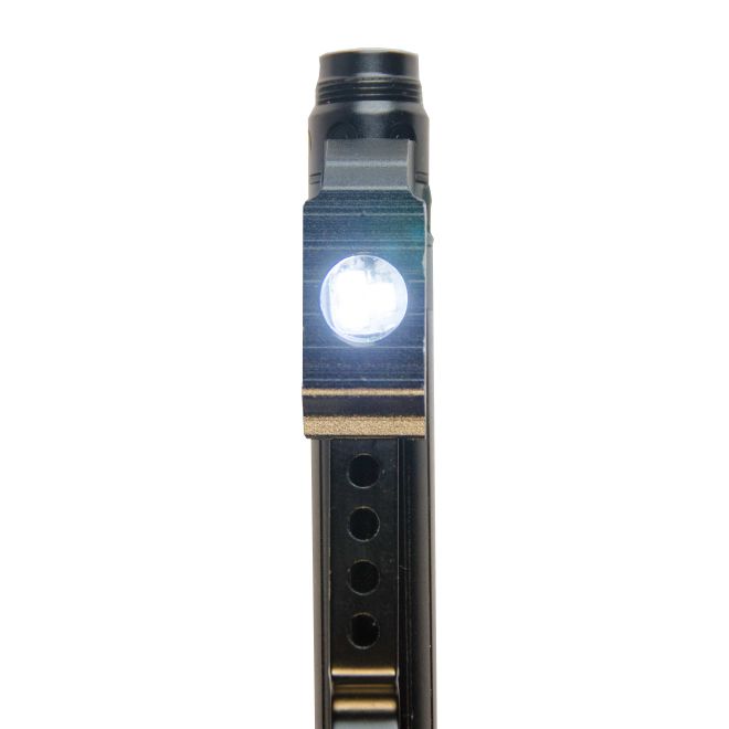 Blauer Tactical Uniform Pen (LT100) | The Fire Center | Fuego Fire Center | firefighter Gear | The LED’s and 60 lumens of light in our Tactical Pen Light offers illumination of your scene and also distracts individuals immediately in front of you, making it more difficult to see your position and actions. Secondary red light blinks to help locate pen at night. 